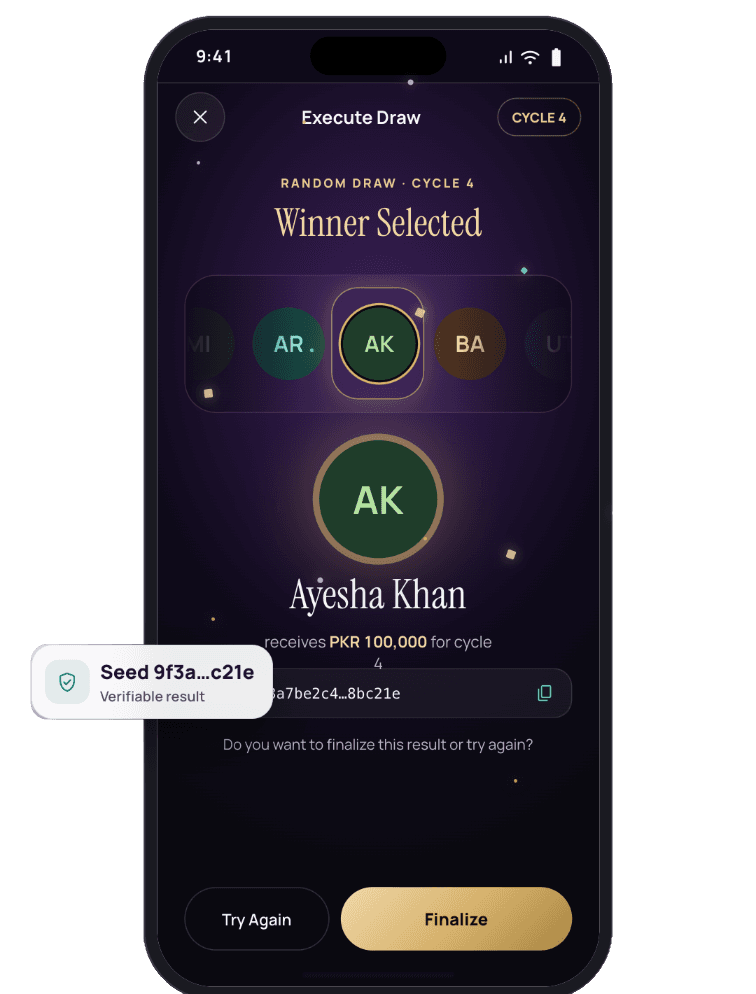 Fair draw screen